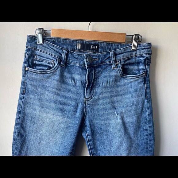 KUT from the kloth ankle raw hem straight leg jeans size 4 - Picture 3 of 15